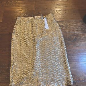 Alice and Olivia Sequined pencil skirt